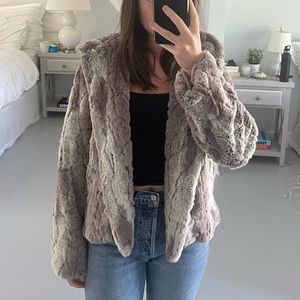 Faux fur jacket